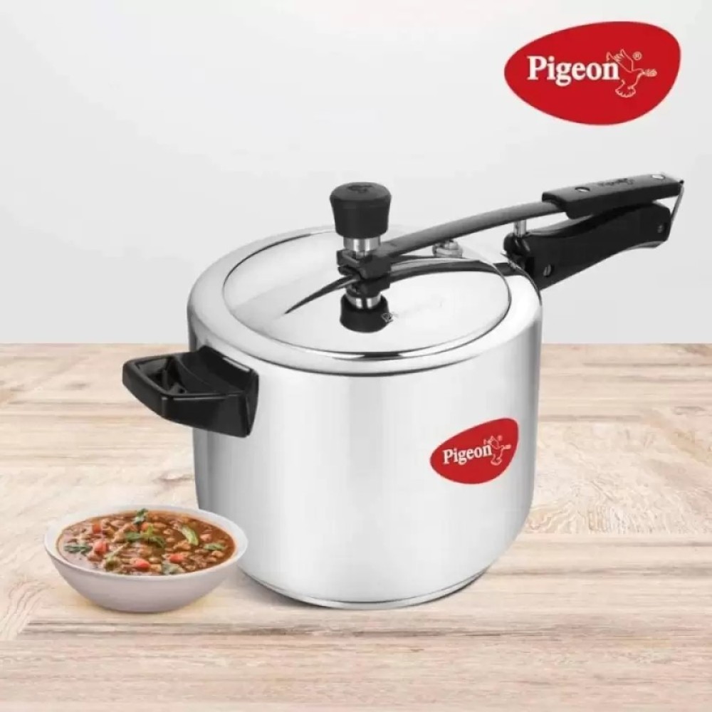 Pigeon inox 5l induction bottom pressure cooker stainless steel hot sale